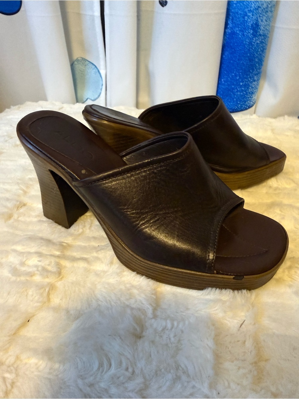 ALDO Brown Pumps Size 37 Classic Heeled Dress Shoes Sole Made in Italy